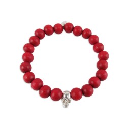 Pearl bracelet wood head dead woman