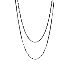 collier tête de renne en argent massif femme