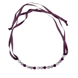 Purple crystal necklace for women jewellery Artemi Ixelles